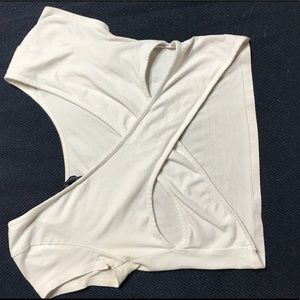 WHITE CROPPED TOP AMERICAN EAGLE
